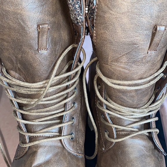 ‼️SOLD‼️‼️ Brand New Women’s Blue Suede Shoes Brand Brown Boots - Size 11 - Picture 7 of 10